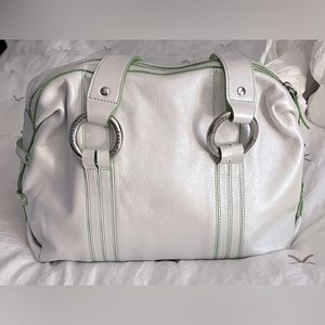 Shimmery White Satchel Bags Purses. elliott lucca handbags